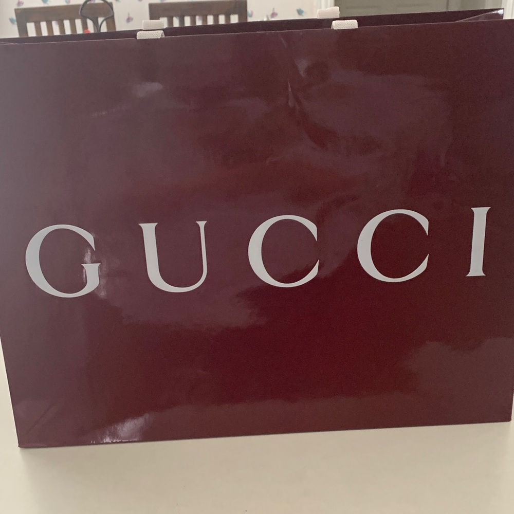 Gucci burgundy Shopping Bag